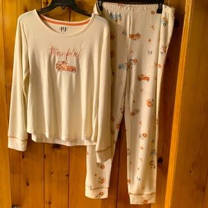 PJ Essentials 2 Piece Women’s Size Large Fall Thankful Pajama Set